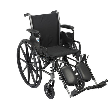 Drive Medical K316DDA-ELR Cruiser III Light Weight Wheelchair with Flip Back Removable Arms, Desk Arms, Elevating Leg Rests, 16" Seat